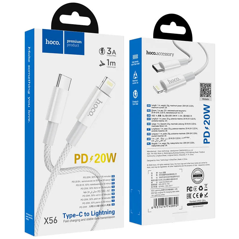 Hoco USB-C na Lightning Kabel 1m